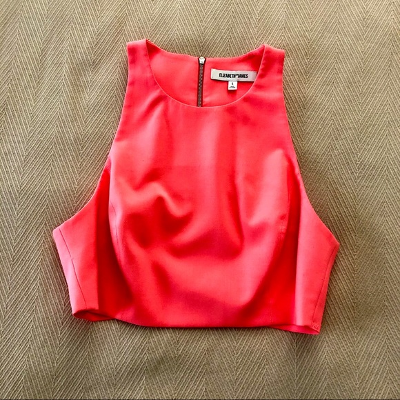 ELIZABETH AND JAMES Upton Sleeveless Crop Pink Top - Picture 3 of 11